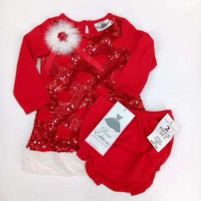 Roupa vermelha Natal edições raras 2 peças tamanho 18 meses AE6 - Imagem 1 de 4