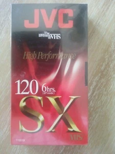 JVC VHS T-120 SX High Performance SX 120 Blank Tape NEW Factory SEALED - Picture 1 of 2