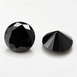 5 ~ 10 mm schwarze Farbe VVS1 runder loser Moissanitstein mit GRA-Zertifikat - Bild 1 von 7