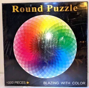 Color Wheel Super Fun Art "Blazing With Color" 1000 Stück Rundpuzzle - Bild 1 von 2