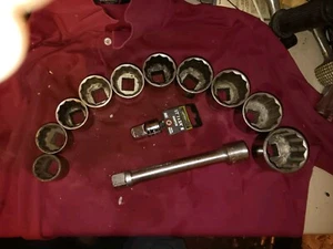 Craftsman 3/4" Dr Sockets(10) And Extension + 2 Off Brand - Picture 1 of 8