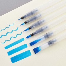 6pcs/Set Water Color Brush Refillable Pen Watercolor Color Drawing Art Supply
