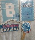 Blues Clues & Magenta Birthday Party Banner invitations cake & cupcake toppers