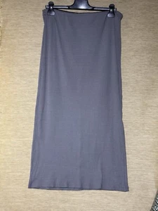 Monki Skirt Size L 14 16 Grey Long Pencil Elasticated Waist New - Picture 1 of 9
