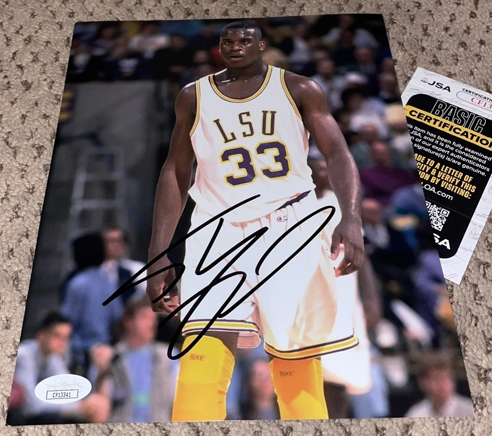 SHAQUILLE ONEAL SIGNED 8X10 PHOTO JSA LSU TIGERS BASKETBALL AUTO AUTOGRAPH SHAQ - Image 1 of 1