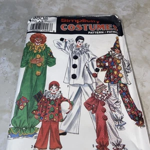 Simplicity 9806 Clown Costume Adult Halloween Small Medium Large Uncut 1990 - Picture 1 of 4