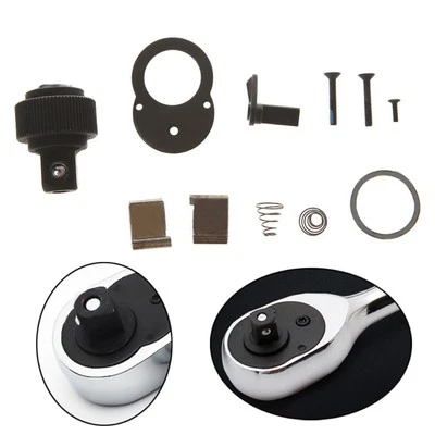 72 Teeth Ratchet Socket Wrench Reversible Spare Part 11Pcs/Set Kit Metal - Image 1 of 4