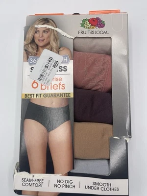 Pack de 5 calzoncillos de tiro bajo Fruit Of The Loom para mujer talla XL sin costuras suaves sedosos Foto 1 de 4