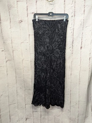 Maxi Falda Forrada De Terciopelo Floral Negra Ann Taylor De Colección Talla 8 Rayón Seda Foto 1 de 4