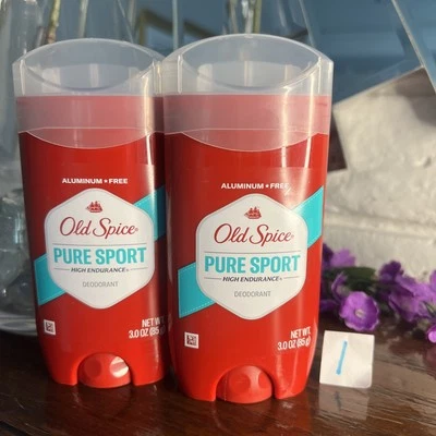Paquete de 2 desodorantes deportivos Old Spice Pure de alta resistencia sin aluminio de 3 oz Foto 1 de 2