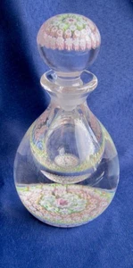 Pisapapeles de vidrio artístico Millefiori tapón botella perfume tintero Perthshire - Imagen 1 de 12