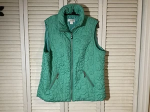 Chaleco acolchado Christopher & Banks Aqua/Verde talla XL buen estado usado - Imagen 1 de 4