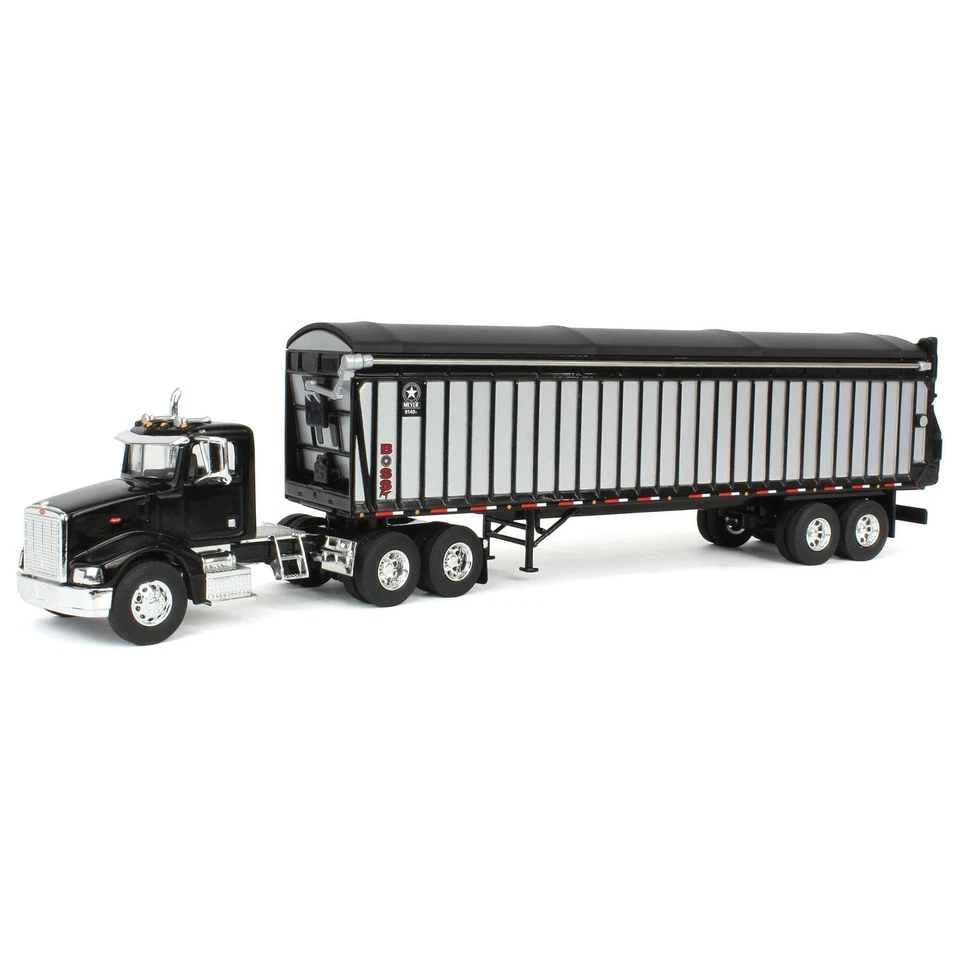 Peterbilt 385 Semi with Meyer 9140RT Boss Silage Trailer 1/64 Scale Spec-cast