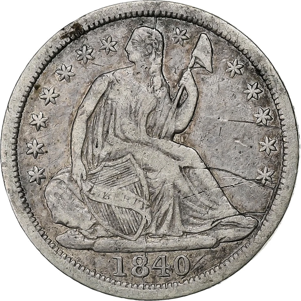 [#1115174] United States, Half Dime, Seated Liberty Half Dime, 1840, U.S. Mint,  - Image 1 of 2