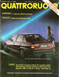 QUATTRORUOTE Gennaio 1/1986 (FORD SIERRA COSWORTH - Prova della Lomar HONEY) - Imagen 1 de 1