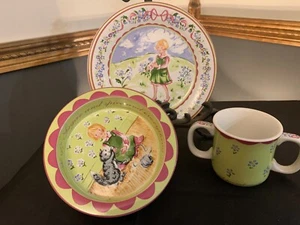 KATE WILLIAMS Little Girls 3 Piece Set SUGAR & SPICE + Kitty RARE Global Design - Picture 1 of 16