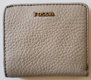 Fossil Madison Bifold Greystone Pebble Leather Wallet Cardholder - NWOT - Picture 1 of 10