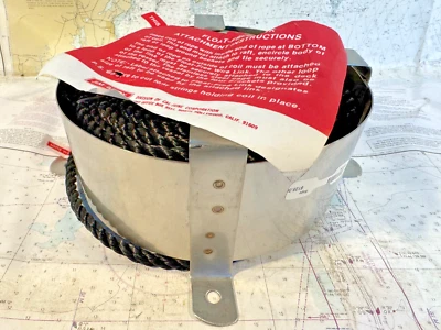 Jim-Buoy Float-Free Link 4 Rafts or Stack, Painter & Cage - Image 1 of 4