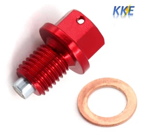 KKE Magnetic Oil Drain Plug Bolt Fit HONDA XR50 CRF50 CR85 CR125 CR250R CRF250L - Picture 1 of 6