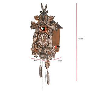 Reloj cuco cazador madera Selva Negra alemana vintage - Imagen 1 de 10