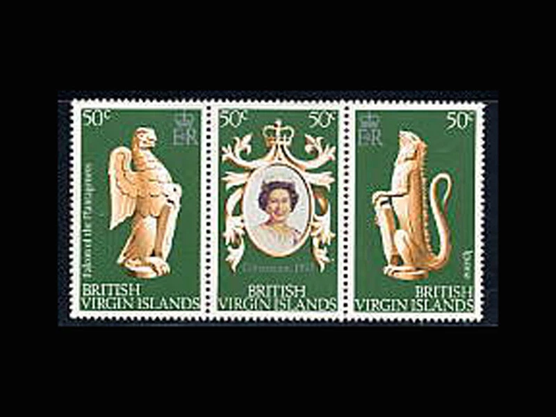 VIRGIN IS, Sc #337a-c, MNH, 1978, Royalty, edición de aniversario Foto 1 de 1