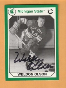 Weldon Olson Michigan State Spartans Signed 1990 Card 1960 U.S. Gold Medal 9W