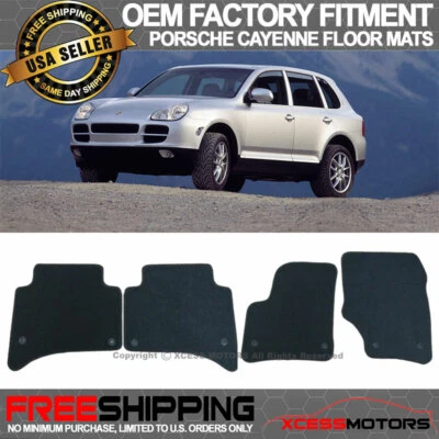 Alfombrillas alfombrillas delanteras y traseras de nailon negras para montaje original Porsche Cayenne 03-10 negras Foto 1 de 3