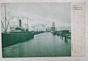  Vista de muelles Port Tampa Fla 1909 - Imagen 1 de 2