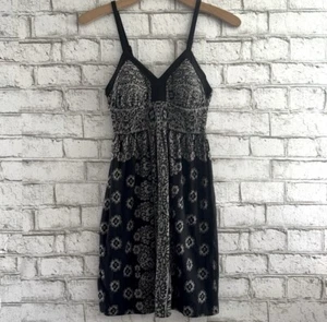 Athleta Cotton Blend Dress Strap Size XXS Petite Black Gray - Picture 1 of 7