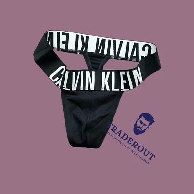 Calvin Klein CK mens black intense power cotton thong underwear size S M L - Image 1 of 4