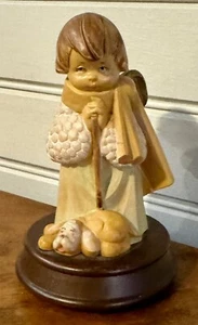 Vintage 1988 Fontanini Boy And Dog Christmas Music Box - Picture 1 of 8