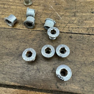 Sugino Chrome Chainring Bolts Double OG Chainwheels Double 70s 80s  Nuts GT - Picture 1 of 10