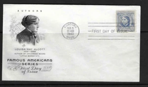USA SC # 862 Louisa May Alcott FDC . Artcraft Cachet - Picture 1 of 1