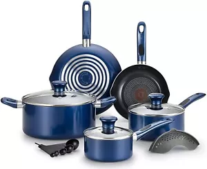Tefal Excite 14 Piece Cookware Set Thermo Spot Pots Fry Pans T-Fal Blue - Picture 1 of 6