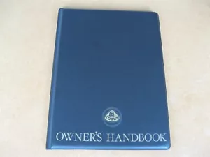 Lotus Esprit Turbo 1984 Federal Model Handbook New Obsolete - Picture 1 of 12