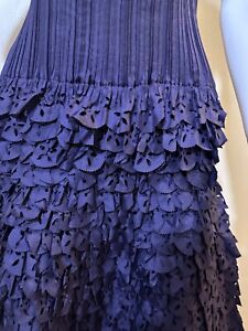 Vintage Issey Miyake Dress 1991 Size 3 Purple Flower Eyelet Pattern IM19-FH901