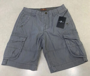 7 Seven For All Mankind Little Boy’s Pewter Gray Cargo Shorts~~Size 6