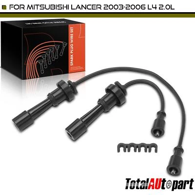 2Pcs New Spark Plug Wire Set for Mitsubishi Lancer 2003 2004 2005 2006 2.0L 5mm - Image 1 of 4