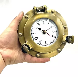 6 in antico orologio da parete in metallo con oblò per nave marina navigazion... - Foto 1 di 6