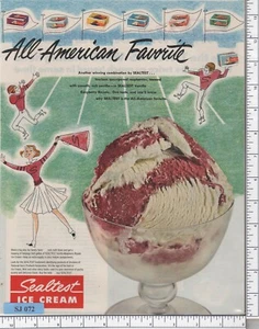 SJ072 Magazine Ad for Sealtest Raspberry Ice Cream (1958?) Saturday Evening Post - Picture 1 of 1