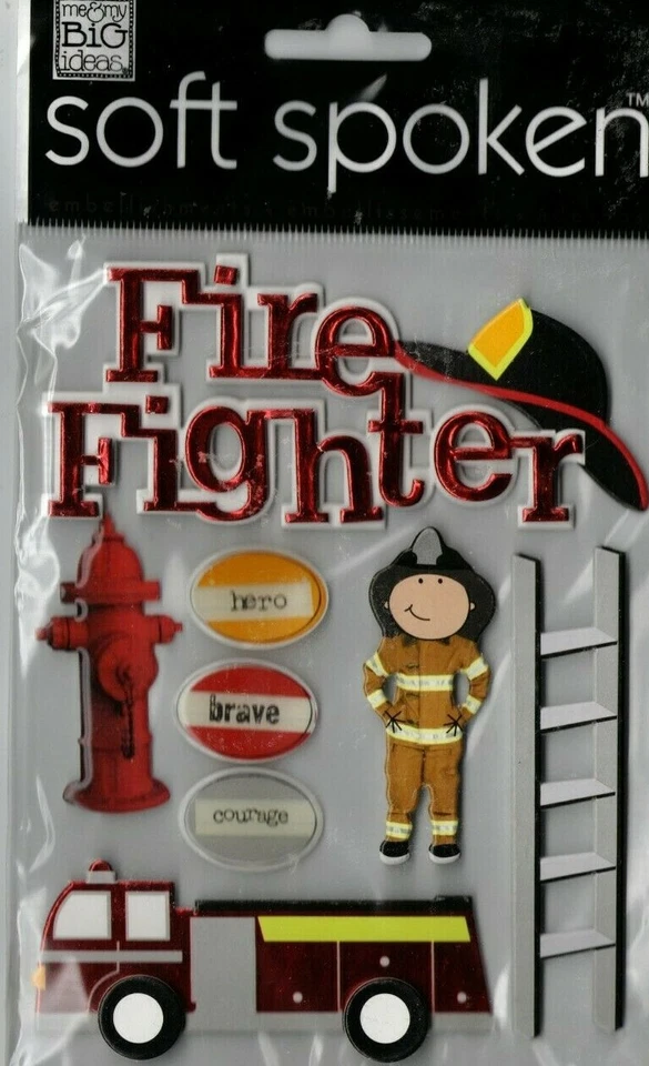 Pegatinas dimensionales temáticas MAMBI Soft Spoken FIREFIGHTER ~ ¡Impresionante!!~QK SH Foto 1 de 1