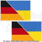 Germania-Ucraina Tedesco-Ucraino Bandiera, 100Mm Vinile Adesivo X2