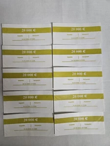 10 Stück 200 EURO Banderolen für 100 Banknoten Geldscheinbanderolen Geldbündel - Bild 1 von 2