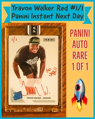 Travon Walker 2022 Panini Instant Next Day ON CARD AUTO RED ROOKIE RARE 1 of 1🚀 - Image 1 of 4