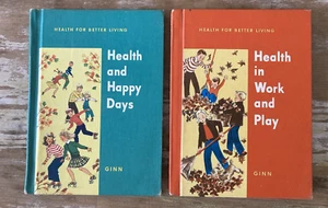 Vintage school books Ginn & Co Health For Better Living color illus 1962 unused - Imagen 1 de 15