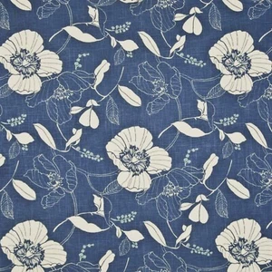Tela de coser Mill Creek Floral AZUL ATLÁNTICO para decoración del hogar BTY - Imagen 1 de 8