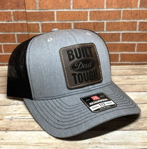 Sombrero de camionero Richardson 112 Built Dad parche de cuero sintético resistente - Top Dad Ford Hat - Imagen 1 de 4
