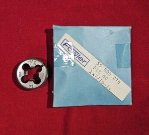 Fowler 7/16-14 NC HSS Adjustable Threading Die - 55 800 070, Japan - NEW - Picture 1 of 3