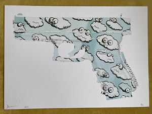 Death NYC - Clouds Glock - Large Signed Contemporary/Pop Art Print
