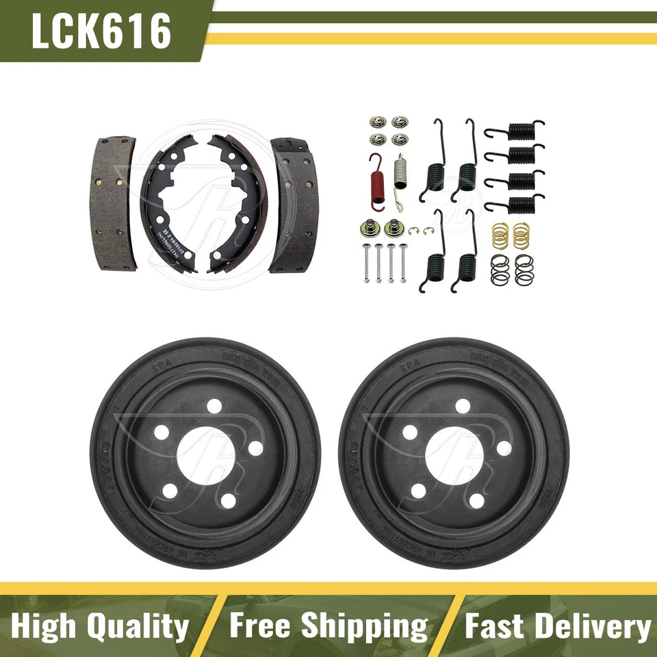 Tambores de freno traseros zapatas de freno herrajes kit de resorte para Pontiac Grand Am 1994-1998 Foto 1 de 4
